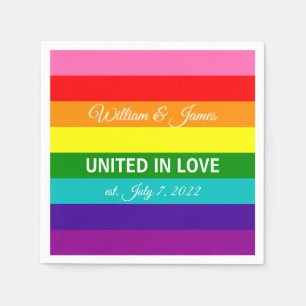 Serviette En Papier Mariage homosexuel LGBT Drapeau arc-en-ciel origin