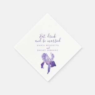 Serviette En Papier Mariage iris violet ultra violet serviettes en pap