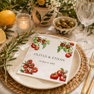 Serviette En Papier Mariage Italien Pomodoro