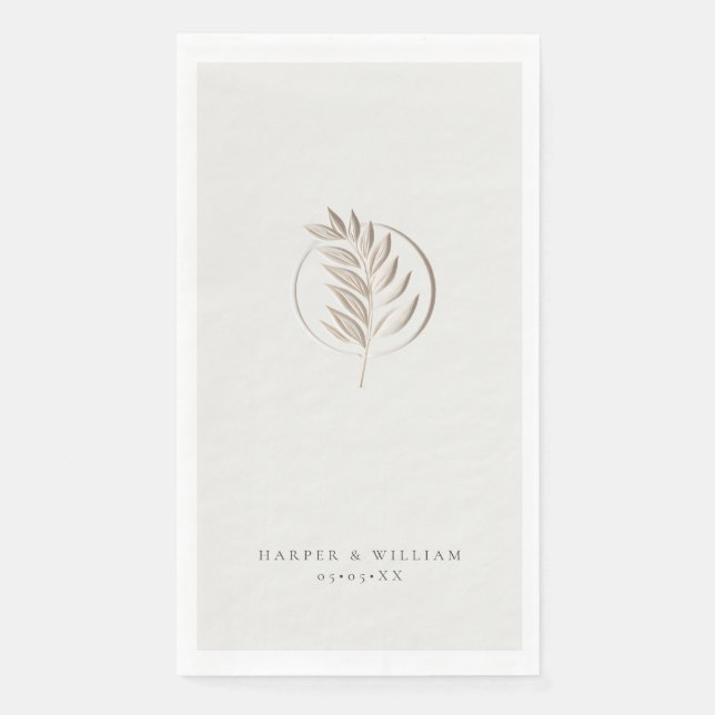 Serviette En Papier Mariage ivoirien de brindilles (Devant)