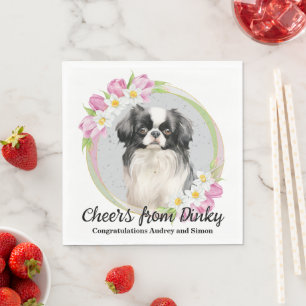 Serviette En Papier Mariage japonais Chin Napkins Avec Chiens Photo