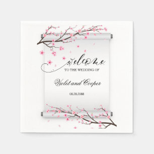 Serviette En Papier Mariage japonais Soll Cherry Blossom