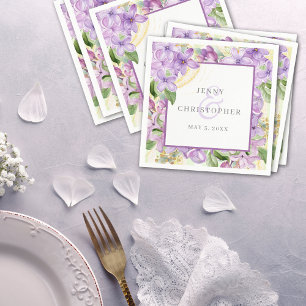 Serviette En Papier Mariage Lilac pourpre