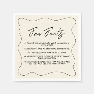 Serviette En Papier Mariage maquis rétro manuscrit