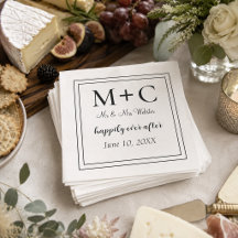 Mariage Minimaliste Moderne d'Initiales 