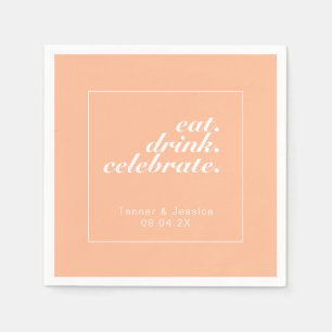 Serviette En Papier Mariage minimaliste moderne moderne moderne et ten