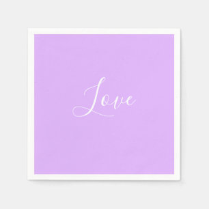 Serviette En Papier Mariage minimaliste Pastel Mauve couleur solide pe