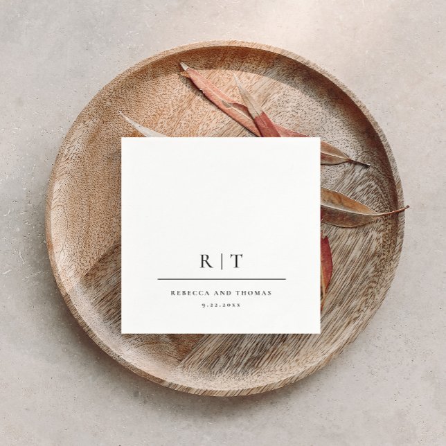 Serviette En Papier Mariage minimaliste simple (Créateur téléchargé)