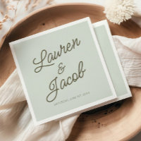 Mariage minimaliste vert moderne
