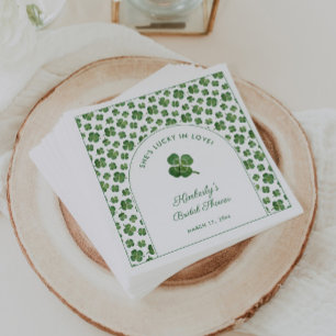 Serviette En Papier Mariage Moderne de la Saint-Patrick