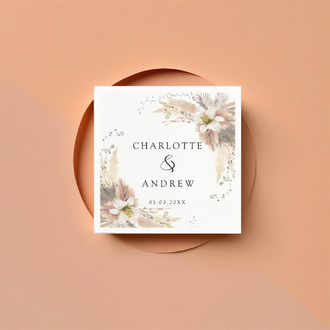 Serviette En Papier Mariage moderne et élégant (Créateur téléchargé)