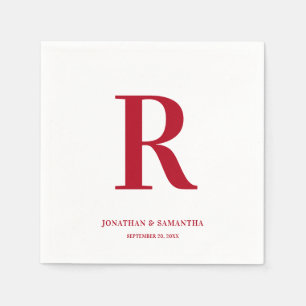 Serviette En Papier Mariage moderne Monogram Napkins