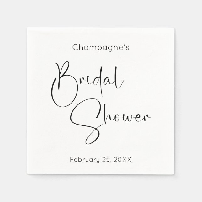 Serviette En Papier Mariage Moderne : Shower de Mariée (Devant)