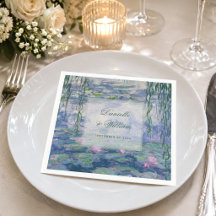 Mariage Monet Fleurs de Nénuphars Élégant 