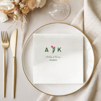 Mariage Monogramme Fleur Sauvage Art Populaire Col