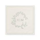 Mariage Monogramme vert Sage moderne
