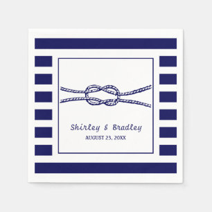 Serviette En Papier Mariage nautique de la Marine Personnalisé