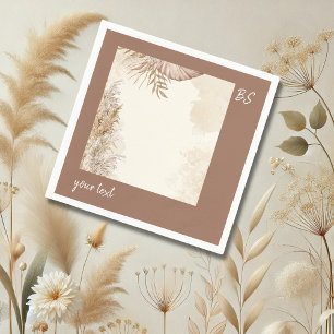 Serviette En Papier Mariage neutre chic boho intemporel