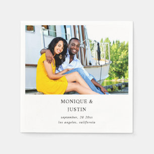 Serviette En Papier Mariage ou fête de photo instantanée V3