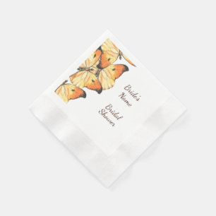 Serviette En Papier Mariage papillon monarque orange