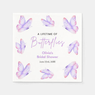 Serviette En Papier Mariage papillons violets toute une vie Baby Showe