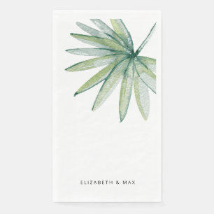 Serviette En Papier Mariage personnalisé aux palmiers tropicaux