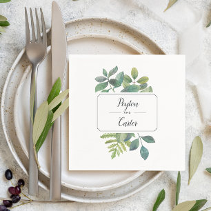 Serviette En Papier Mariage personnalisé Botanica