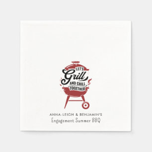 Serviette En Papier Mariage personnalisé Couple BBQ Rustique Fête de g