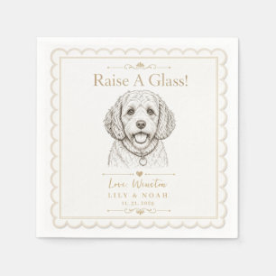 Serviette En Papier Mariage personnalisé Goldendoodle Cadeau pour amou
