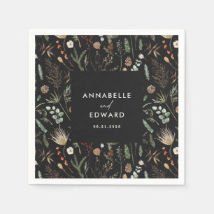 Serviette En Papier Mariage photo arche aquarelle botanique floral