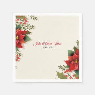 Serviette En Papier Mariage Poinsettia