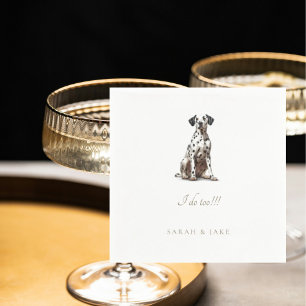 Serviette En Papier Mariage pour animaux de compagnie dalmate personna
