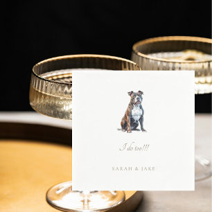 Serviette En Papier Mariage pour animaux de compagnie personnalisé Bul