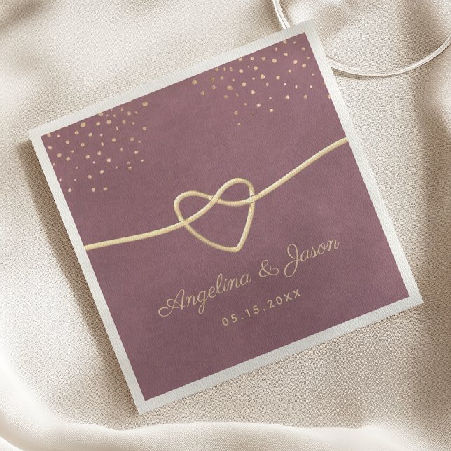 Serviette En Papier Mariage pourpre (Créateur téléchargé)