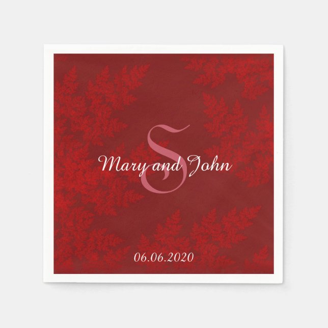 Serviette En Papier Mariage Red Velvet (Devant)