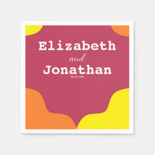 Serviette En Papier Mariage rétro Southwestern Sunrise