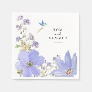 Serviette En Papier Mariage rêveur aux lilas