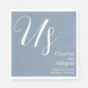 Serviette En Papier MARIAGE romantique moderne des États-Unis sur Dust