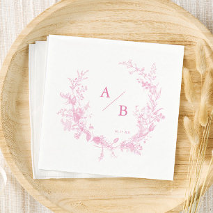 Serviette En Papier Mariage rose de toile victorienne