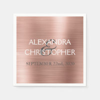 Mariage Rose Gold Blush Pink Foil serviettes