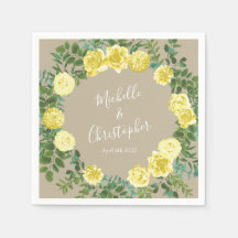 Mariage rose jaune vintage