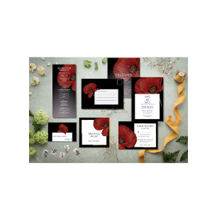 Serviette En Papier Mariage Rouge Pavot Meilleur Jour Jamais Plante Na