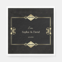 Mariage Royal Luxe Or Noir Art Déco 1920 