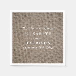 Serviette En Papier Mariage Rustique Burlap