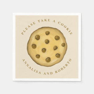 Serviette En Papier Mariage Simple Cute Dessert Chocolat Chip Cookie