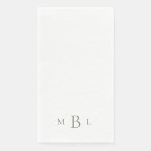 Serviette En Papier Mariage simple de monogramme