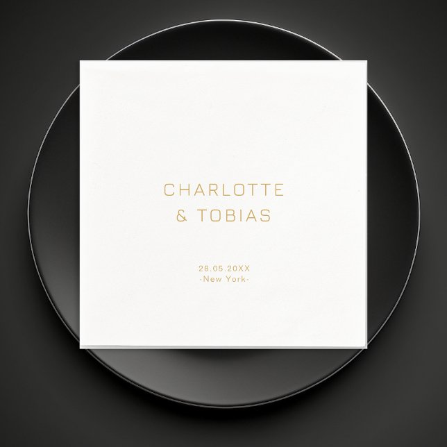 Serviette En Papier Mariage simple et élégant (Créateur téléchargé)