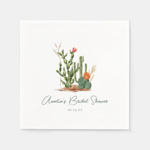 Serviette En Papier Mariage Sud-Ouest Désert Cactus Personnalisé