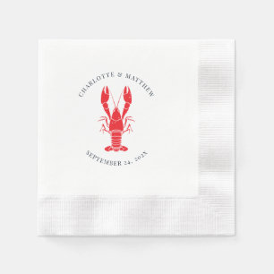 Serviette En Papier Mariage sur la plage avec ébullition de homard en