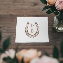 Mariage sur mesure avec fer à cheval western rusti